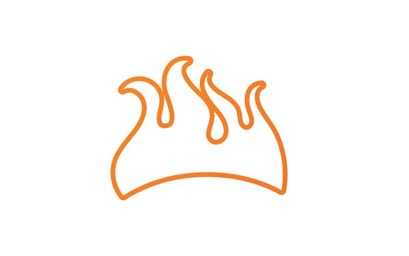 Feu flamme icône logo modèle élément de conception v19