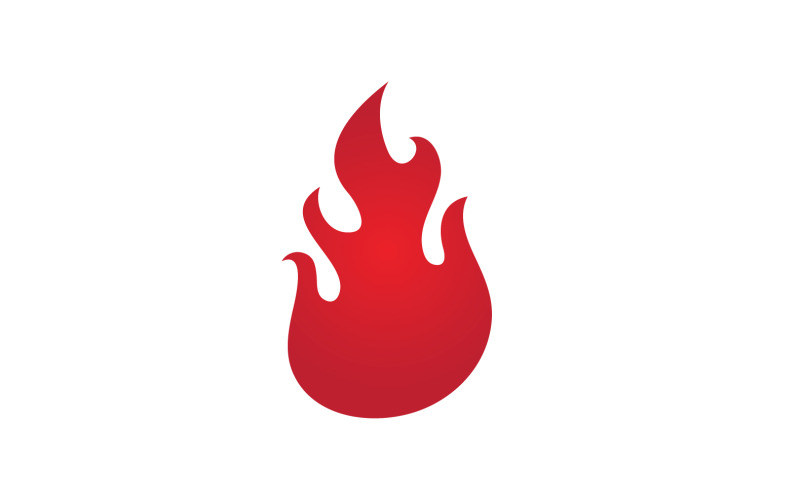 Feu flamme icône logo modèle élément de conception v1