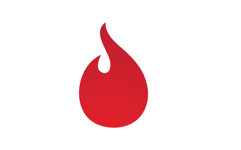 Feu flamme icône logo modèle élément de conception v2