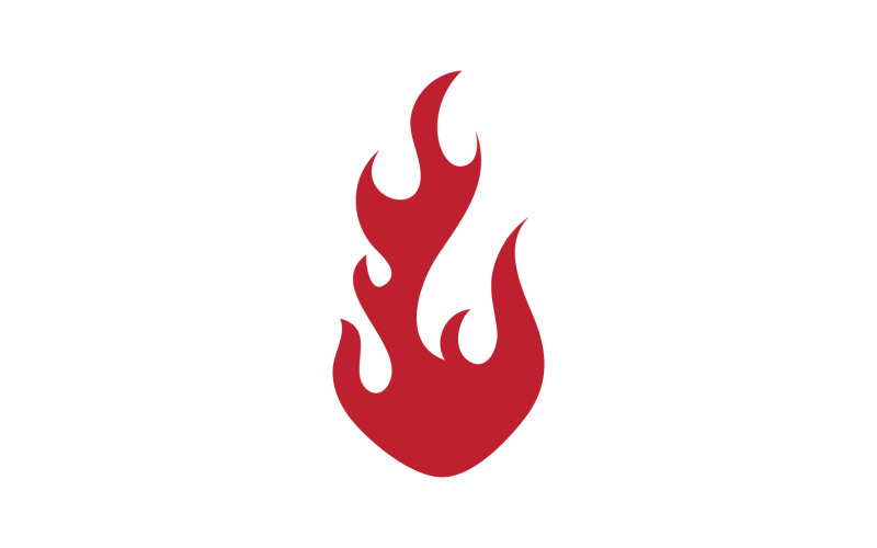 Feu flamme icône logo modèle élément de conception v6
