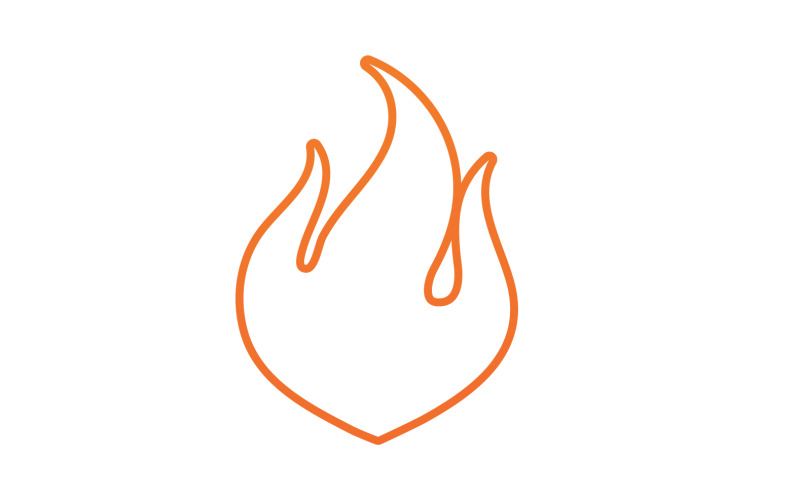 Fire flame icon logo template design element v26