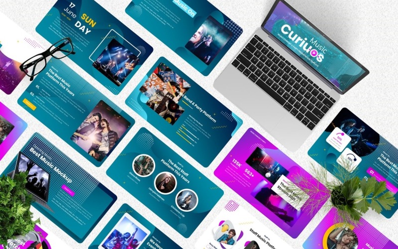 Curiuos - Music Industrial Googleslide-mallar