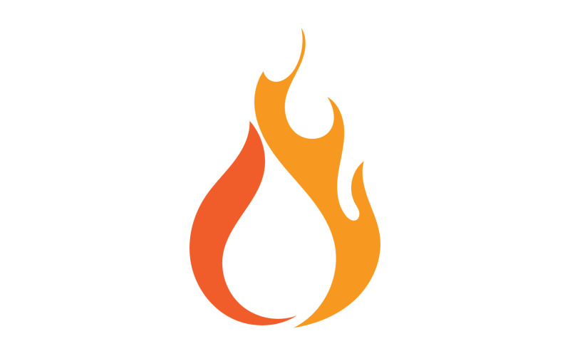 Feu flamme icône logo modèle élément v10