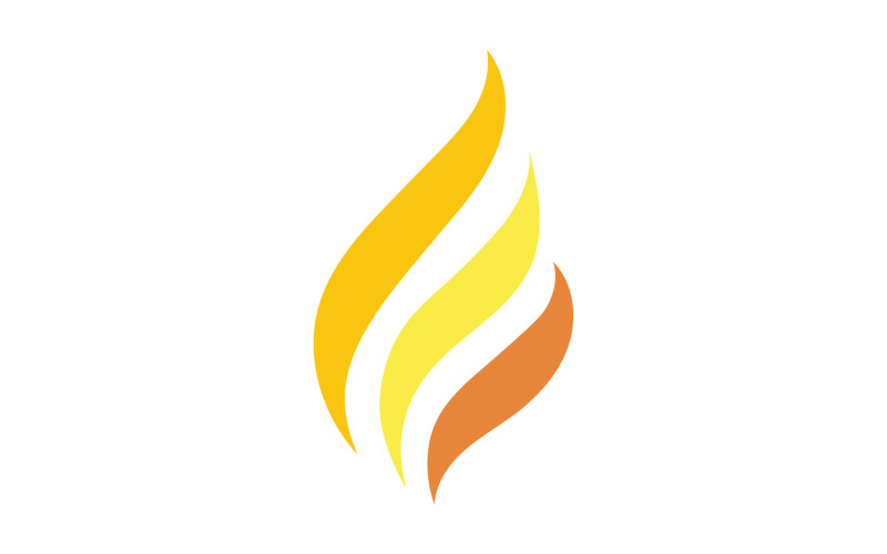 Feu flamme icône logo modèle élément v20