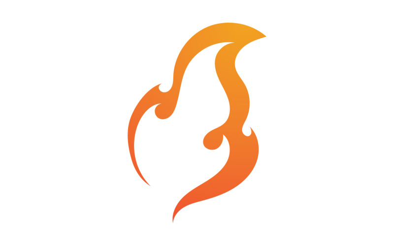 Feu flamme icône logo modèle élément v22