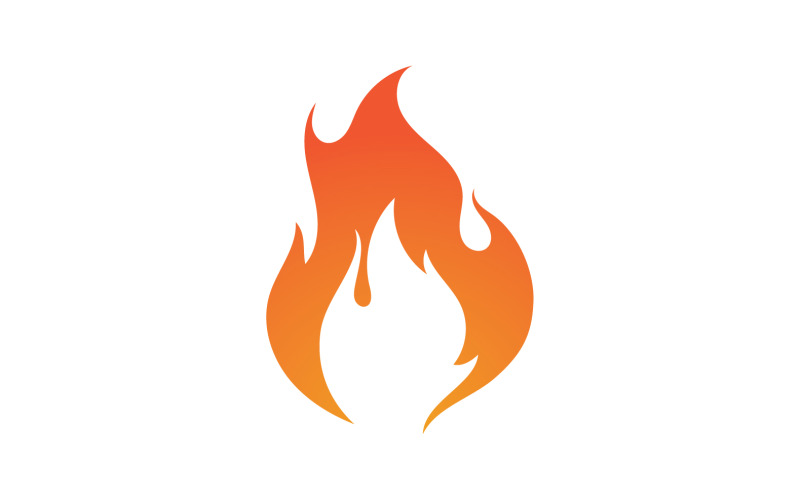Feu flamme icône logo modèle élément v25