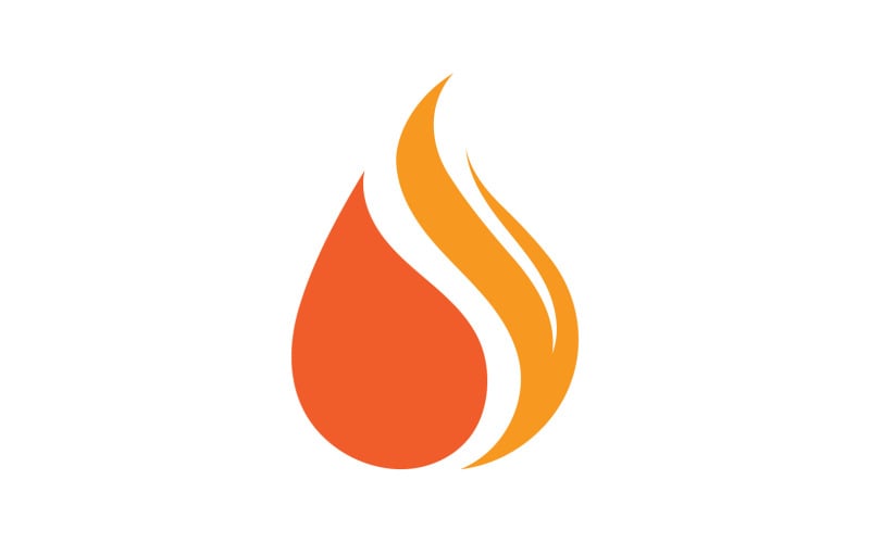 Fire flame icon logo template element v11