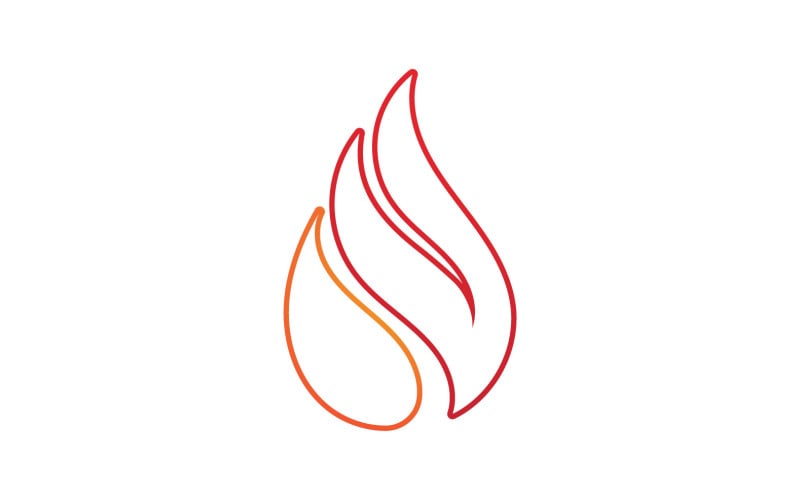 Fire flame icon logo template element v30