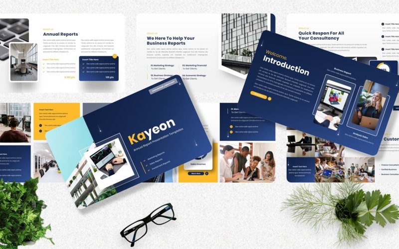 Kayeon - Шаблон годового отчета Keynote