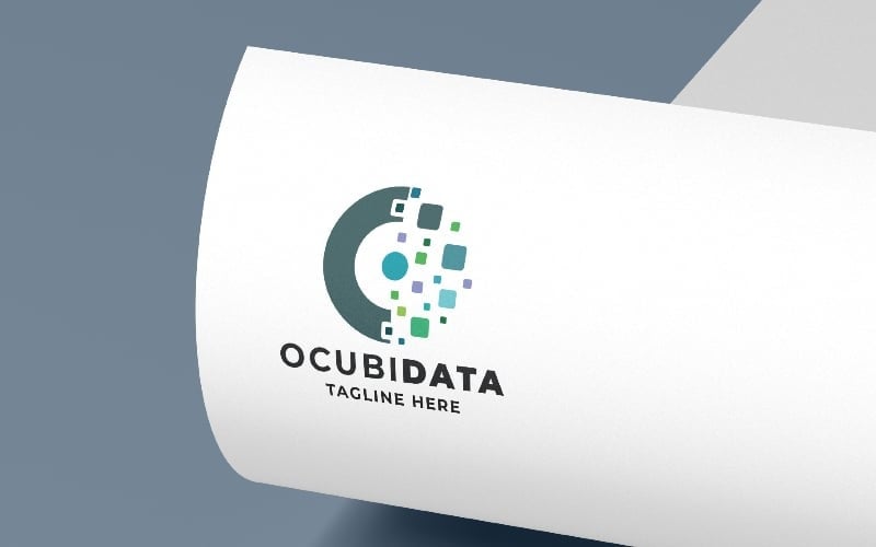 Ocubic Data Letter O Pro Logo Template