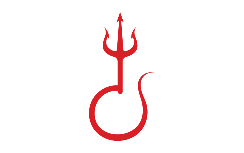 Projeto de vetor de logotipo de ícone do diabo v3