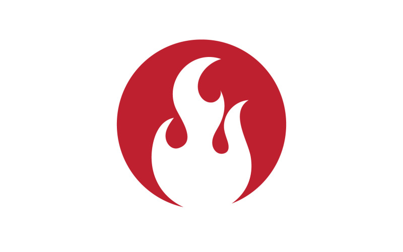 Vuur vlam pictogram logo sjabloon ontwerpelement v36