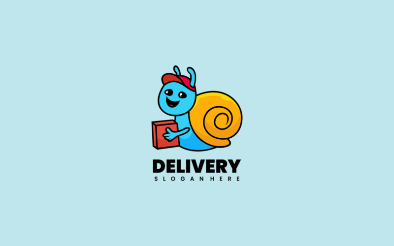 Snail Mascot Cartoon Logo