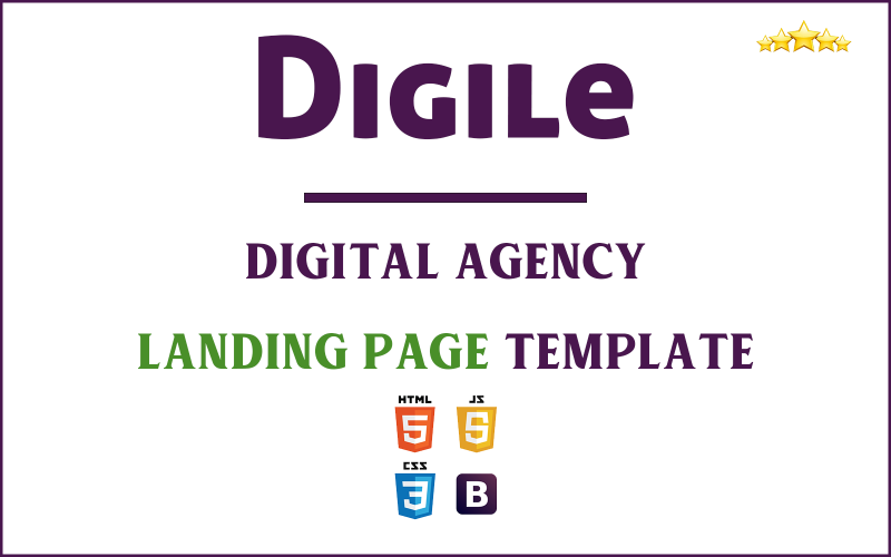 Digile - modelo de página de destino da agência digital