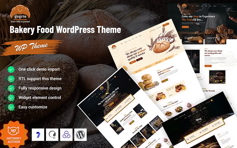 Gogrin - Bakery Food WordPress 主题