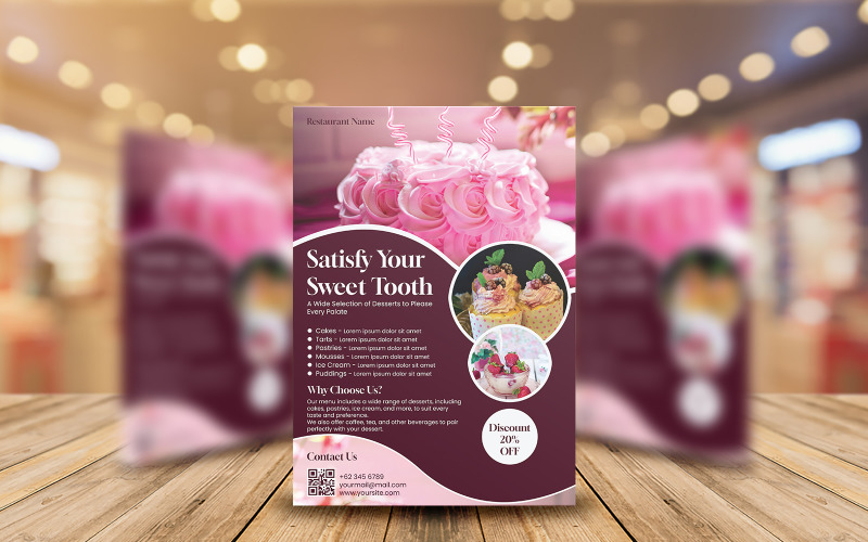 Dessert Food Flyer Vorlage 1
