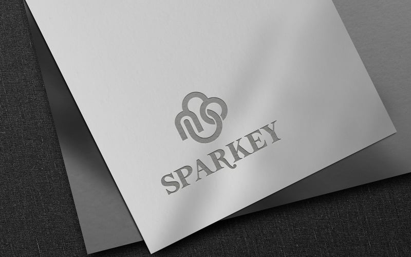 Grijs ingeslagen logo mockup op wit papier textuur mockup