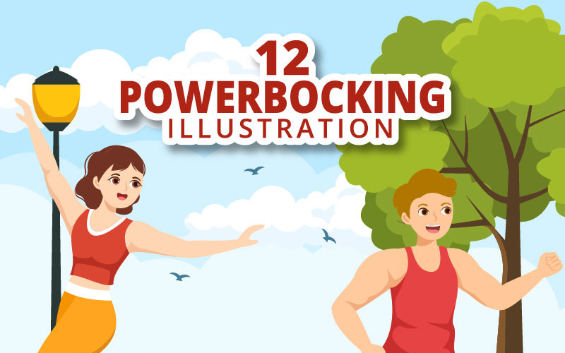 12 Illustratie van powerbokssport
