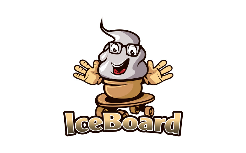 Logo del gelato, mascotte di Sketchboard