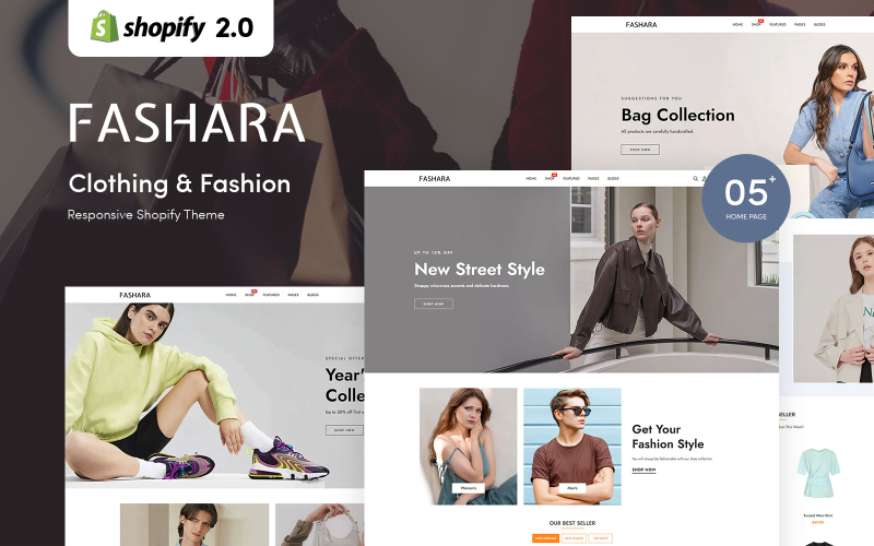 Fashara - Адаптивна тема Shopify для одягу та моди