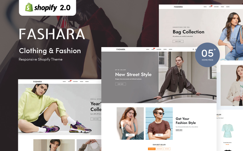 Fashara - Responsive Shopify Theme för kläder och mode