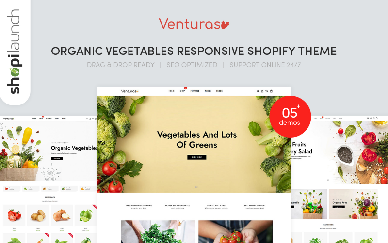 Venturas - Fruits Organik Gıdaya Duyarlı Shopify Teması