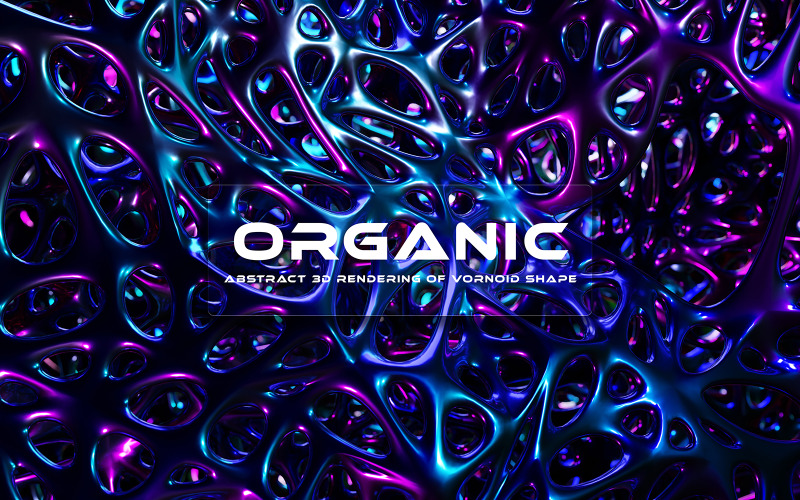 3D Organiczne Metalowe Tło
