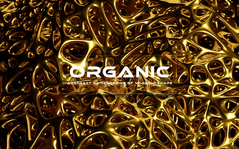 3D Organischer Goldhintergrund
