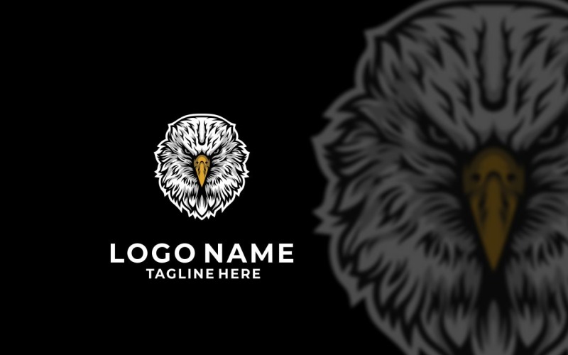 Diseño de logotipo gráfico de cabeza de águila