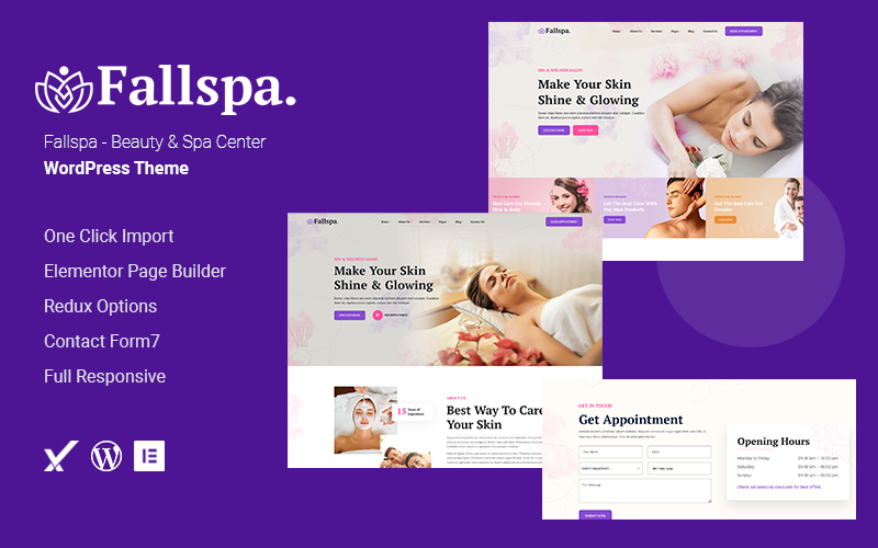 Fallspa - Thème WordPress pour centre de beauté et spa