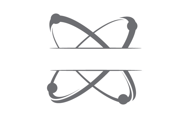 Modèle de conception de logo Atom vierge