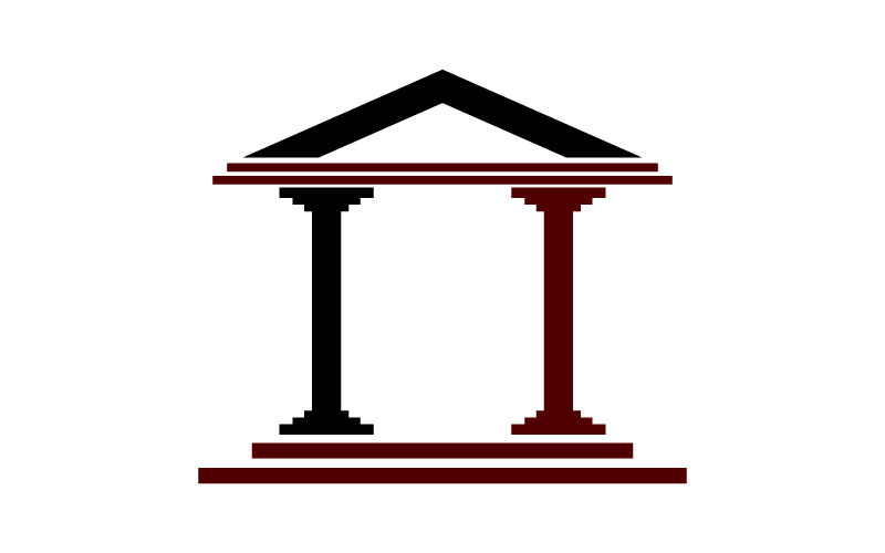 Modèle de logo de justice du droit du bâtiment