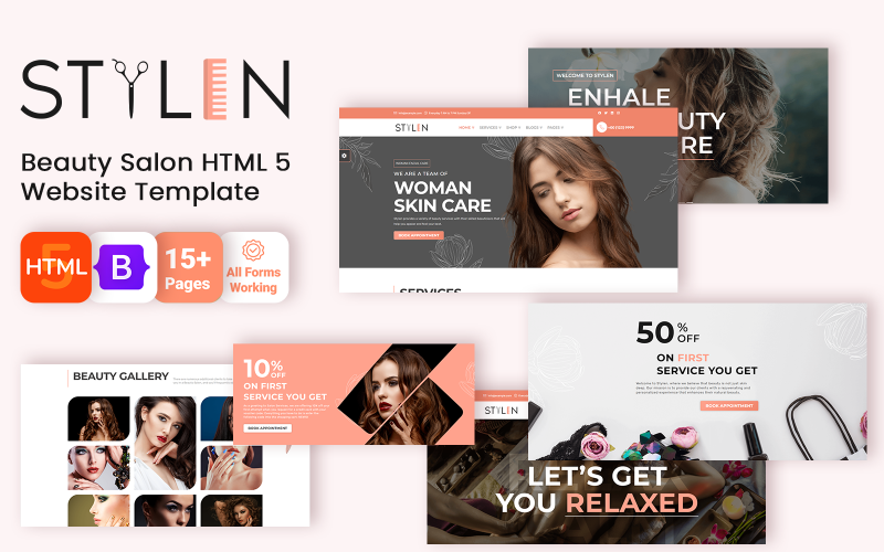 Stylen – HTML-Vorlage für Schönheitssalon, Friseursalon und Spa