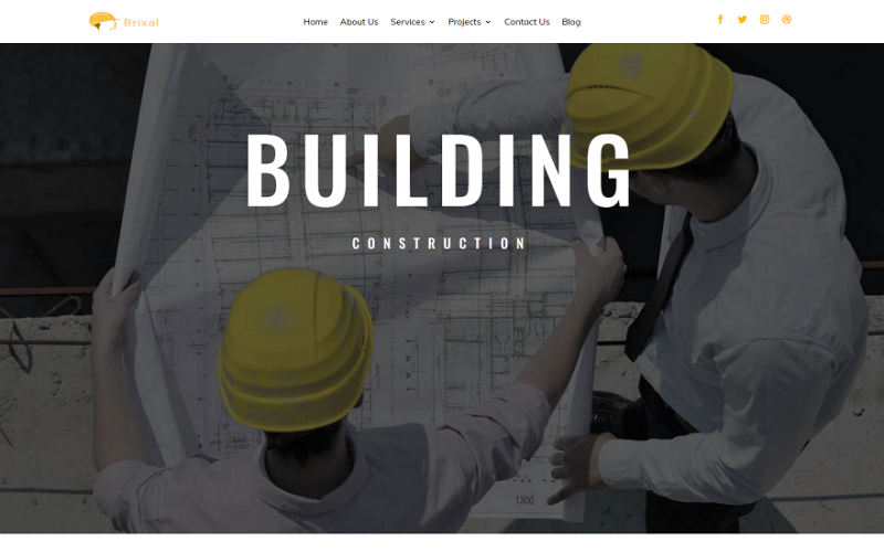Thème WordPress pour la construction de bâtiments Brixel