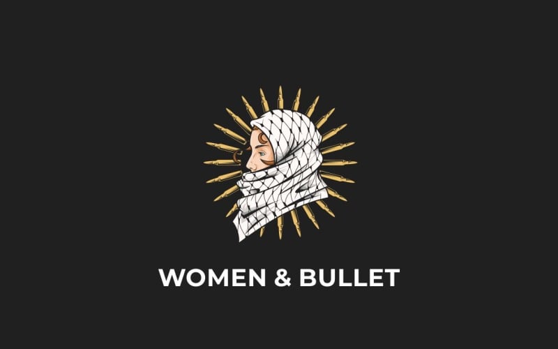Vintage hipster ammo, bullet logo