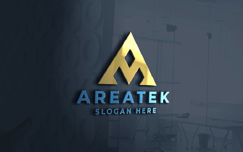 Areatek Letter A Logo Pro sablon
