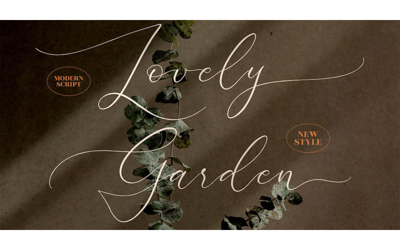 Beau jardin belle police de script
