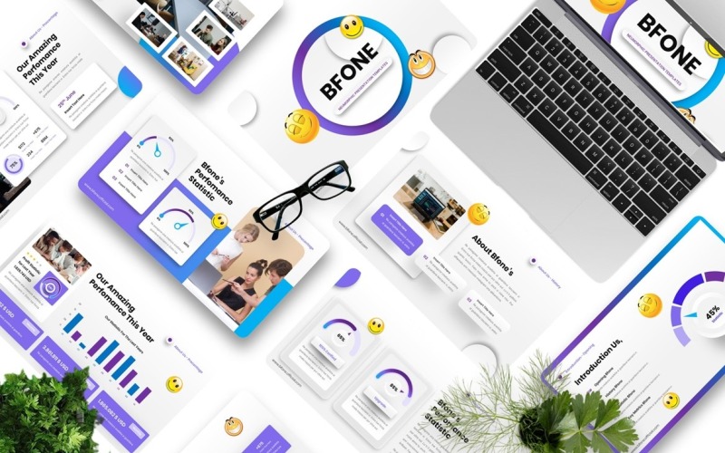 Bfone — neumorficzny szablon Googleslide
