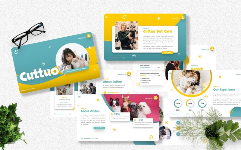 Cuttuo - Evcil Hayvan Bakımı ve Hayvan Googleslayt Şablonları