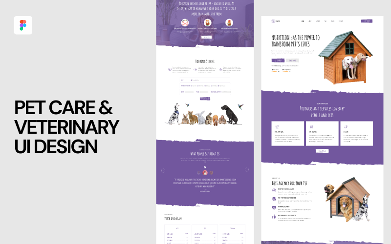 Dierenverzorging en veterinair UI-ontwerp