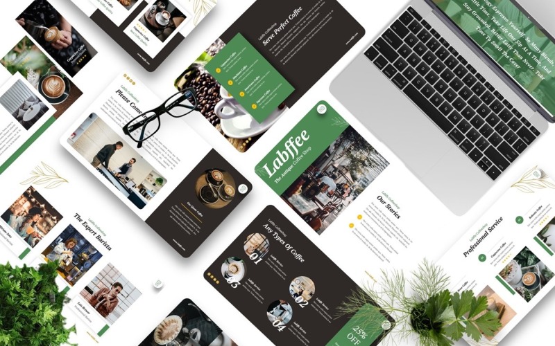 Labffe — szablon Googleslide dla kawiarni