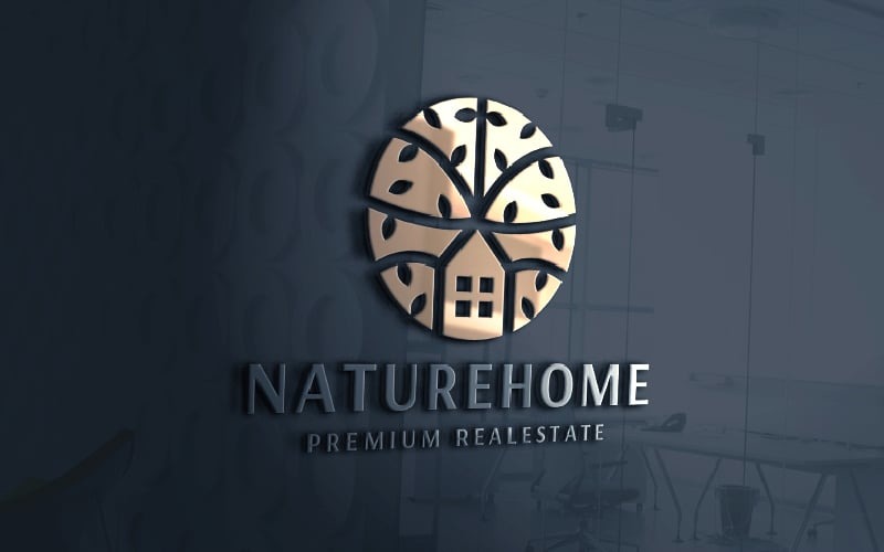 Plantilla de logotipo Nature Building Home Pro
