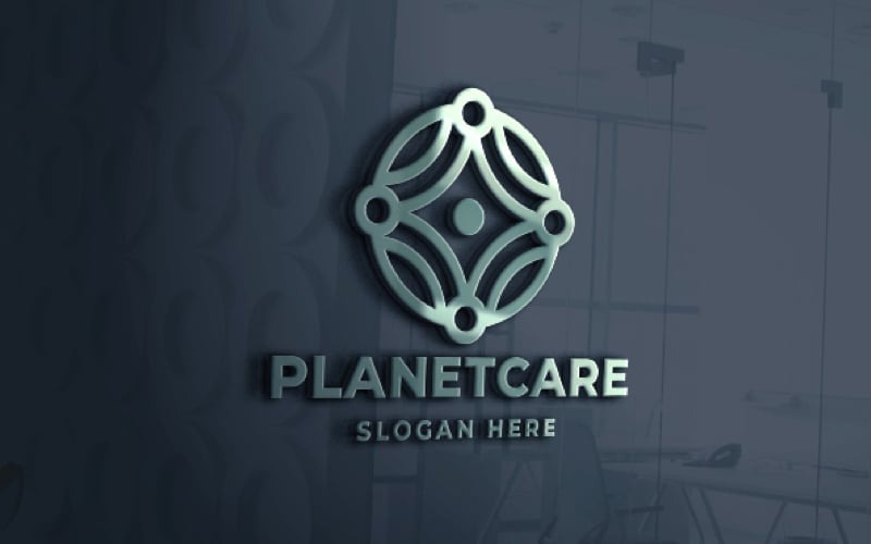 Шаблон логотипа Planet Care Pro