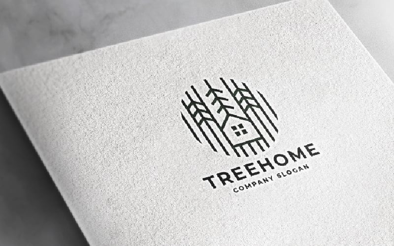 Шаблон логотипу Tree Home Pro