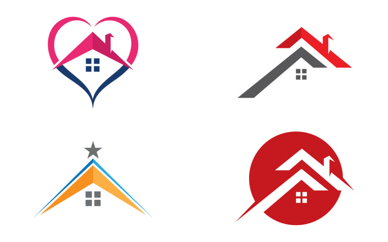 Продажа дома, недвижимость, вектор логотипа здания v70