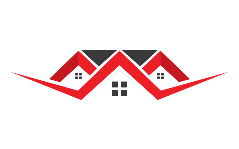 Prodej domů, nemovitosti, logo budovy vector v40