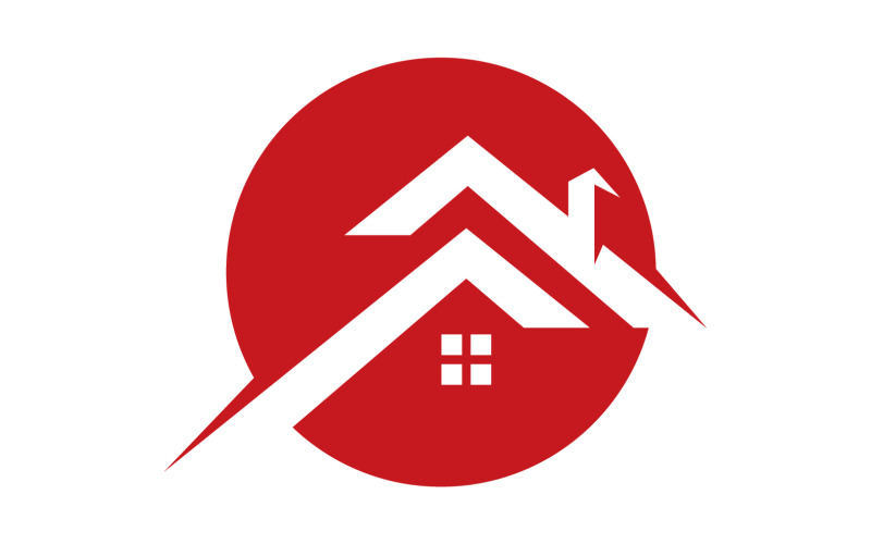 Prodej domů, nemovitosti, logo budovy vector v47