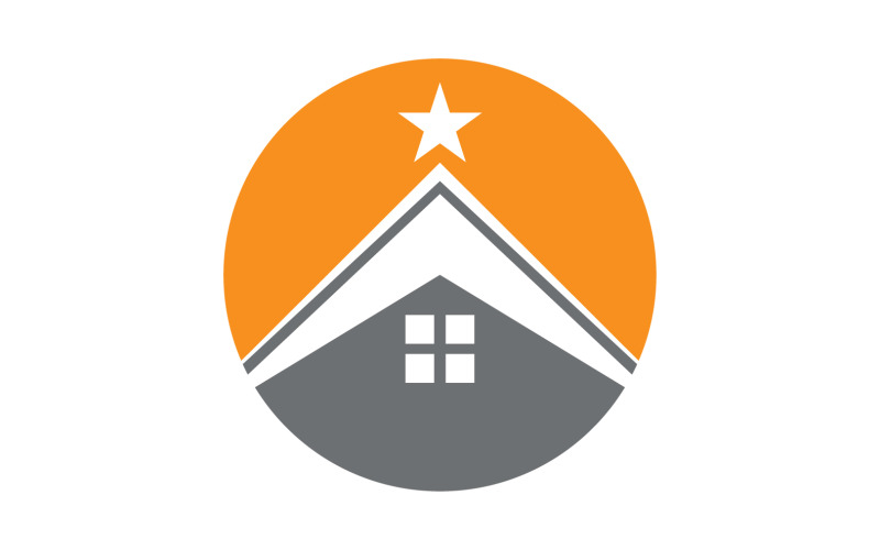 Prodej domů, nemovitostí, logo budovy vector v62