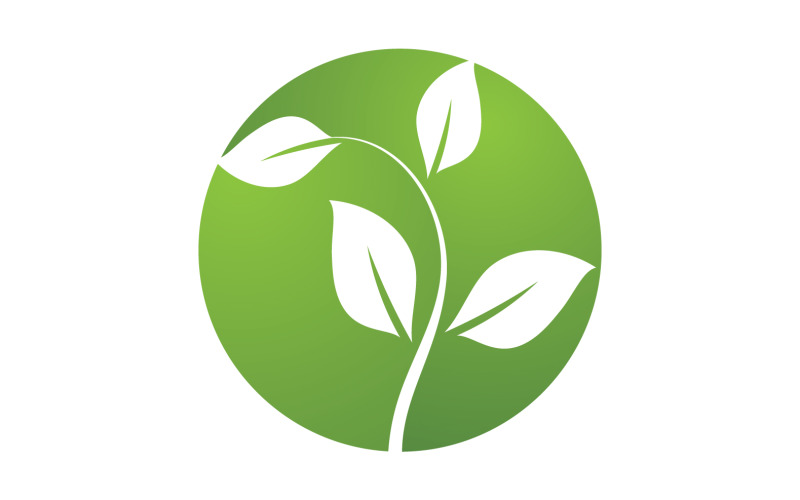 Green leaf ,Nature green tree element template design logo v16