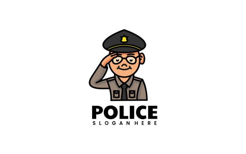 Police Mascot Cartoon Logo #261696 - TemplateMonster